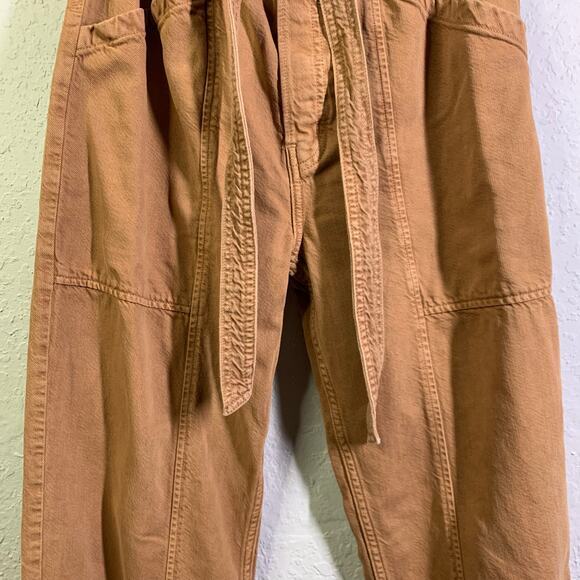 ETICA Pants Wade Relaxed Trouser High Rise Relaxed Leg‎ Elastic Paper Bag Waist - Picture 7 of 15